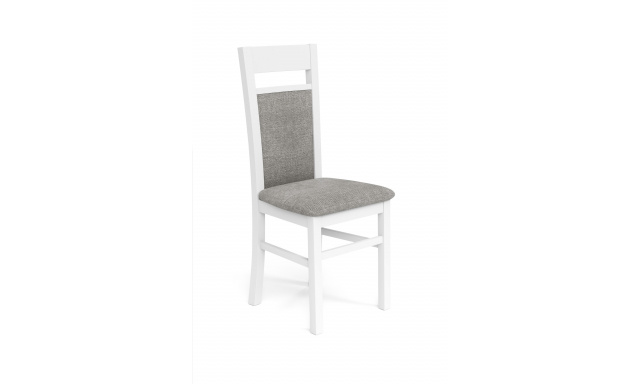 Jedálenská stolička Grande, biela / sivá