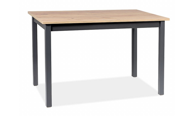 Rozkladací jedálenský stôl Sego172, artisan/čierny, 125-170x75cm