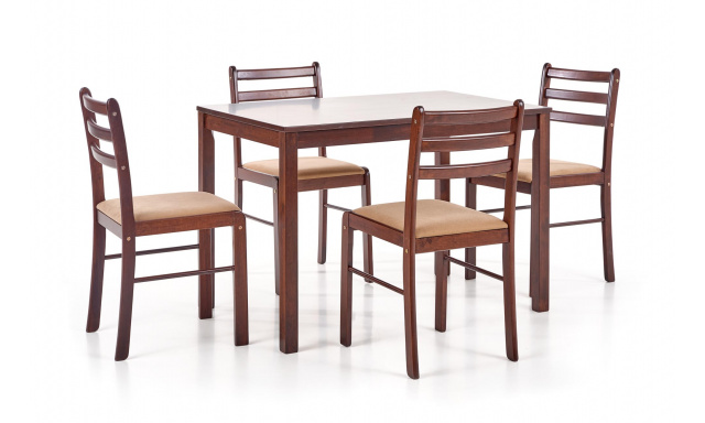 NEW STARTER 2 zestaw stół + 4 krzesła espresso (1p=1kpl)