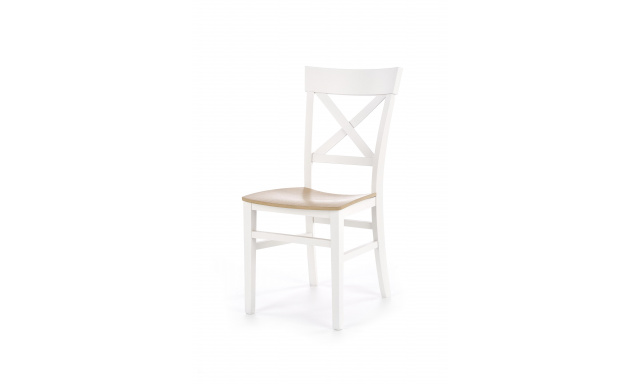 Jídelní židle Hema545. dub medový/bílá