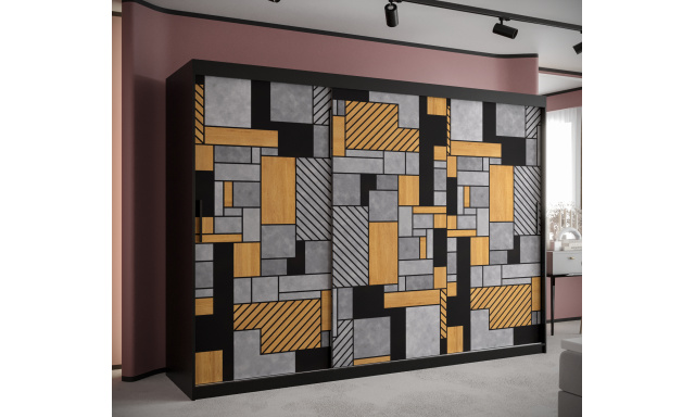 Šatníková skriňa Tetris 1, 250cm