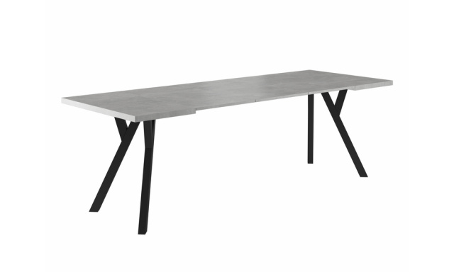 Rozkladací jedálenský stôl Sego177, betón, 90-240x90cm