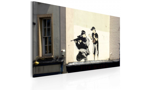 Obraz - Sniper and boy (Banksy)