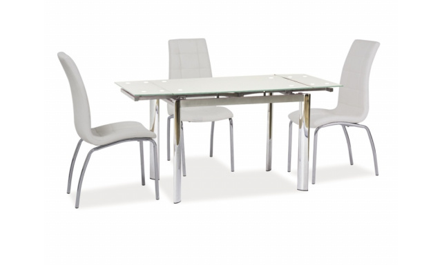 Sklenený rozkladací stôl Sego165, 100-150x70cm