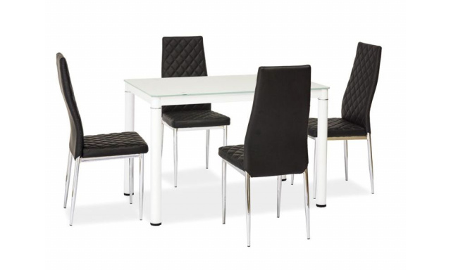 Lacný jedálenský stôl Sego155, biely, 110x70cm