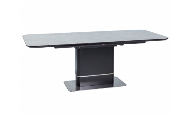 Rozkladací jedálenský stôl Sego184, dekor šedý mramor, 160-210x90cm