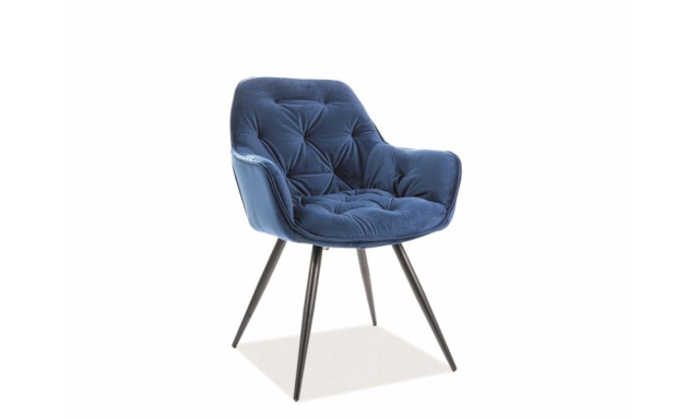 Dizajnová jedálenská stolička Chiron, modrá