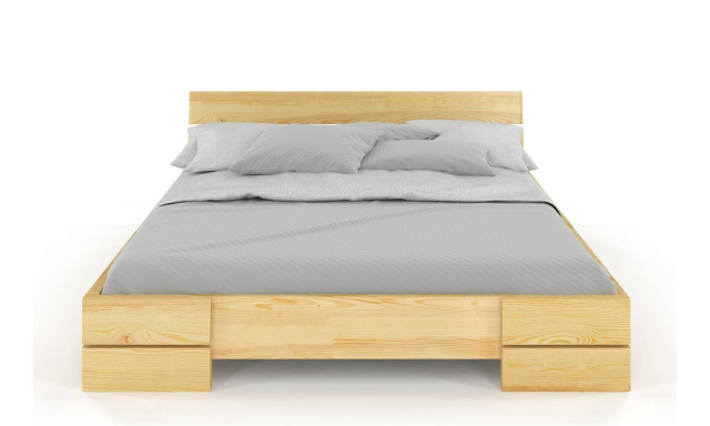 Luxusná posteľ Sisko z borovicových hranolov, 180x200cm, prírodná