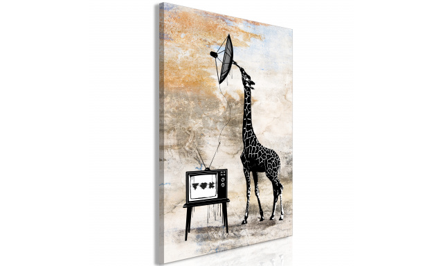 Obraz - Television Giraffe (1 Part) Vertical