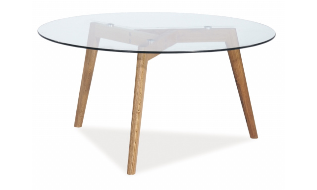 Sklenený konferenčný stôl Sego437, 80cm