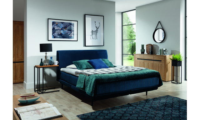 Moderná posteľ Aveiro 180x200cm, modrá + matrac