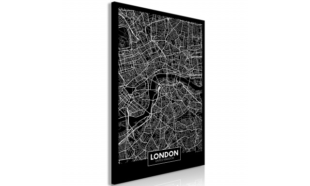 Obraz - Dark Map of London (1 Part) Vertical
