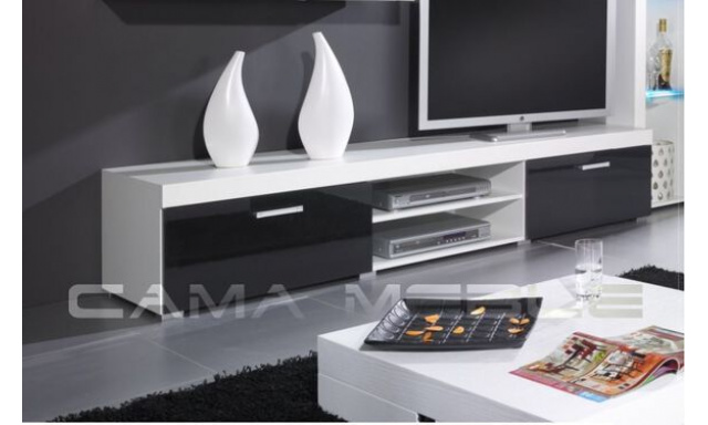 Ambala TV stolík 8 biela/čierna
