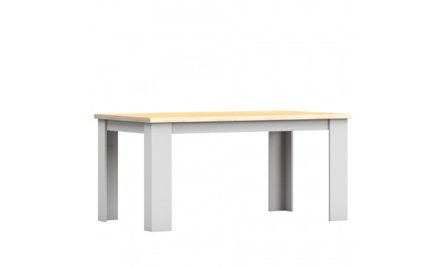 Jedálenský stôl Zaragoza 180cm, biela/dub Hikora