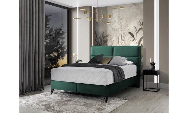 Luxusná posteľ s komfortným matracom Sardegna 180x200, zelená Nube