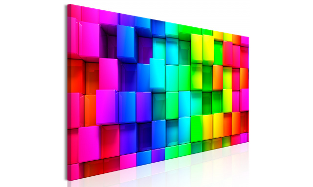 Obraz - Colourful Cubes (1 Part) Narrow