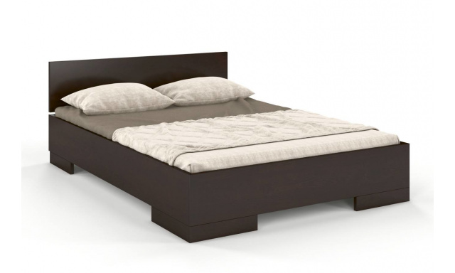 Prodloužená postel Spectre maxi s úložným prostorem a roštem 160x220 cm, borovice masiv, palisander