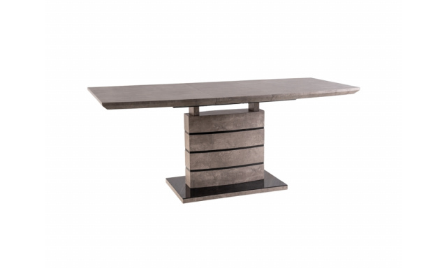 Rozkladací jedálenský stôl Sego175, efekt Betón, 140-180x80cm