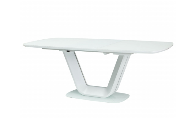 Luxusný biely jedálenský stôl Artena, rozkladací