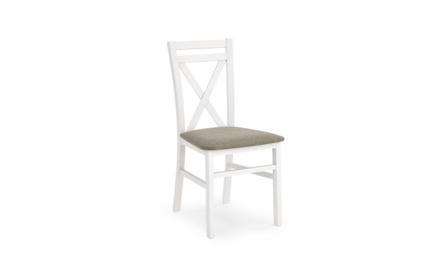 Jedálenská stolička Derek s poduškou, biela