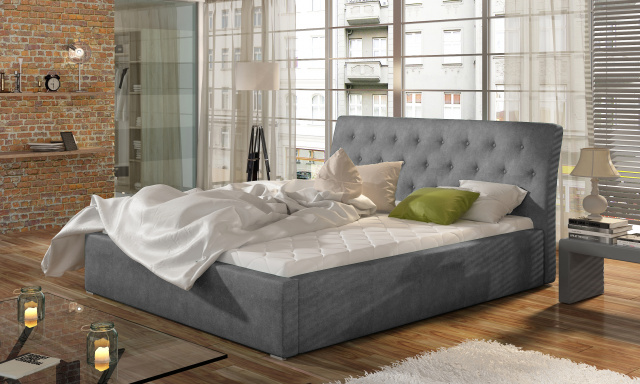 Moderná posteľ Marseille 180x200cm, šedá