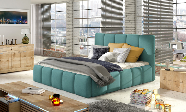 Moderná posteľ Begie, 160x200 zelená Ontario