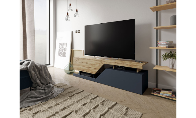 Moderný TV stolík Cemba, wotan/grafit